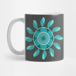 Blue Fower Mandala Mug